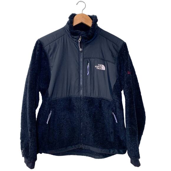 The North Face Summit Series Denali Full Zip Furry Fuzzy Jacket Black Small - Picture 1 of 11